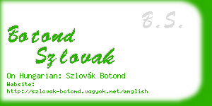 botond szlovak business card
